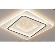 LED πολυέλαιος με γεωμετρική γραμμή τηλεχειριστηρίου, 125W, 2 τετράγωνα, κρύο/ζεστό/ουδέτερο φως, ασταθές, μαύρο