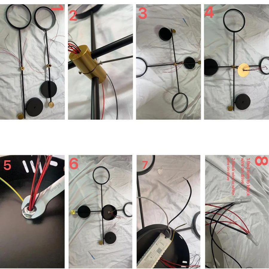 Πολυέλαιος LED με Τηλεχειριστήριο MARIA, 45W, 4 Στοιχείων, Θερμό/Ψυχρό/Ουδέτερο φως, Ρυθμιζόμενο, Μαύρο