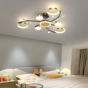 KARINA LED Πολυέλαιος με Τηλεχειριστήριο, 31W, 6 Στοιχείων, Θερμό/Ψυχρό/Ουδέτερο φως, Ρυθμιζόμενο, Χρυσό