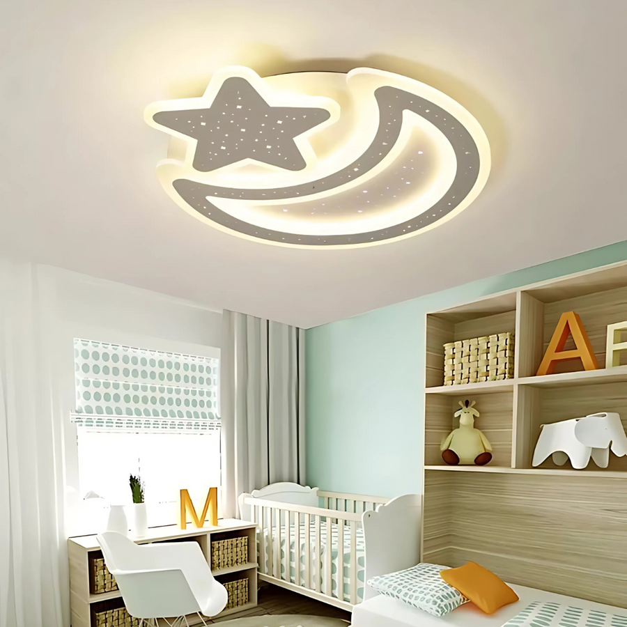 Πολυέλαιος Nova LED με Τηλεχειριστήριο, 91W, Dimmable, Moon and Star Shape, Λευκό
