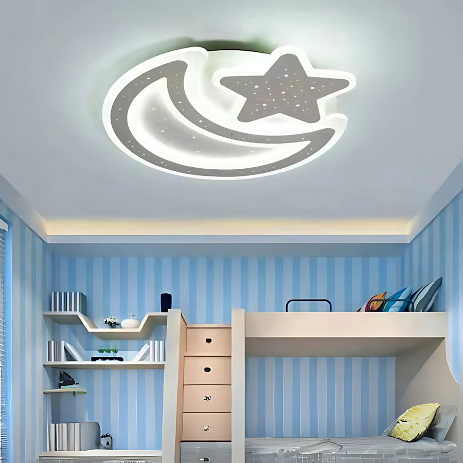 Πολυέλαιος Nova LED με Τηλεχειριστήριο, 91W, Dimmable, Moon and Star Shape, Λευκό