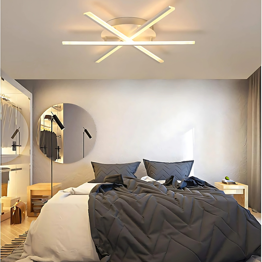 Πολυέλαιος LED με τηλεχειριστήριο ZOE, 40W, Κρύο/Ζεστό/Ουδέτερο φως, Ρυθμιζόμενο, Λευκό