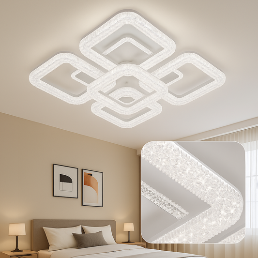 Πολυέλαιος LED Astrid με Τηλεχειριστήριο, 114W, Dimmable, Λευκός