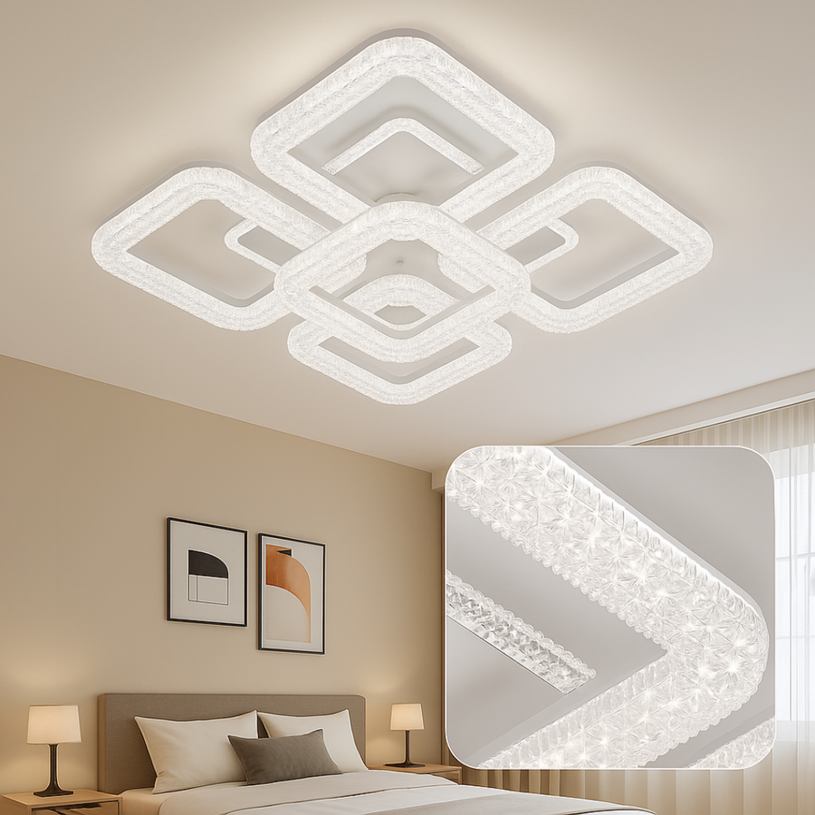 Πολυέλαιος LED Astrid με Τηλεχειριστήριο, 114W, Dimmable, Λευκός