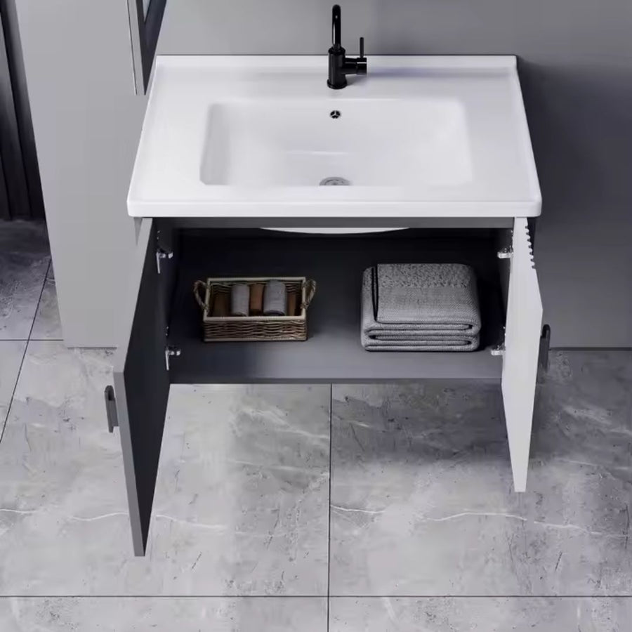 Σετ Έπιπλα Μπάνιου MYKONOS, 60x40cm, 2 τεμάχια, γκρι και λευκό