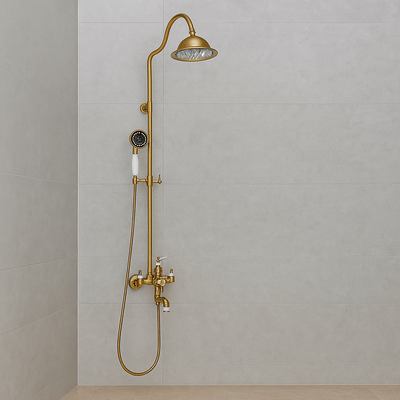 Στήλη ντους, υγειονομικό ορείχαλκο, χρυσός, wzy/310/b