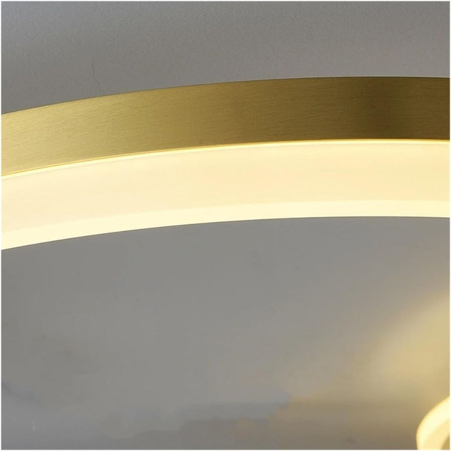 Πολυέλαιος LED με Τηλεχειριστήριο DARIO, 4 κύκλοι, 112W, Θερμό/Ψυχρό/Ουδέτερο φως, Ρυθμιζόμενο, Χρυσό