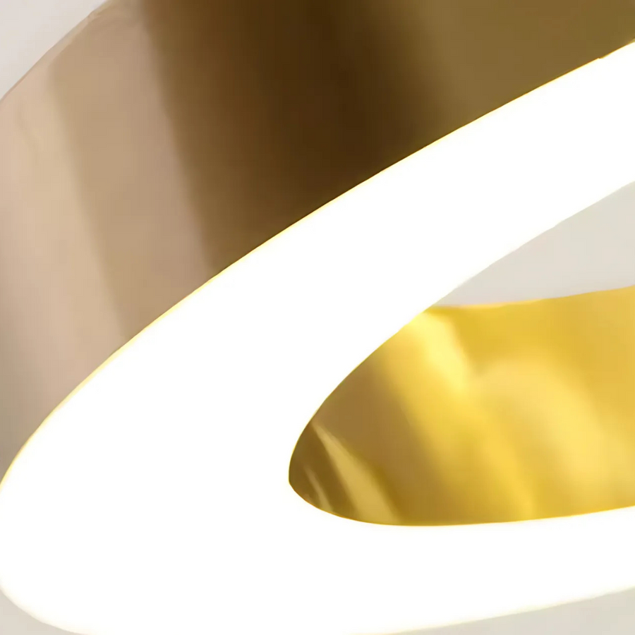 Κρεμαστός πολυέλαιος LED ANINA 33W, 1 κύκλος, κρύο/ζεστό/ουδέτερο φως, ρυθμιζόμενο, γυαλιστερό χρυσό λευκό, ρυθμιζόμενο ύψος