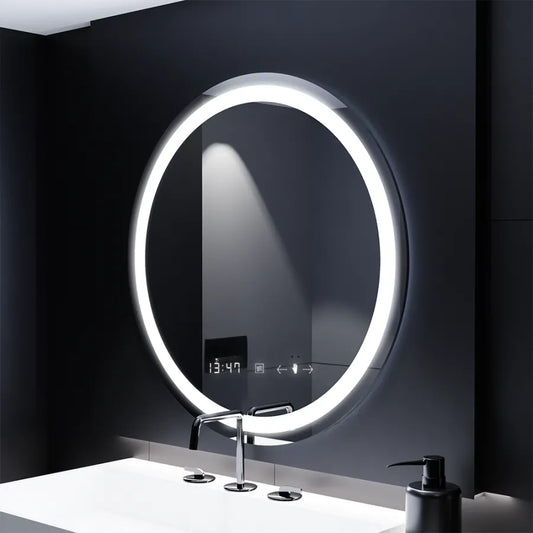 Στρογγυλό καθρέφτη LED 70cm Celeste Motionglow Marcello Dimable Clock Disrosting System