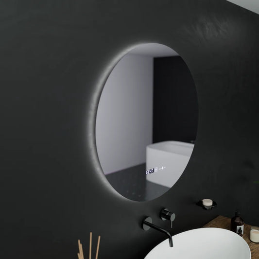 LED Στρογγυλός καθρέφτης, 60cm, Serenite MotionGlow Marcello, Σύστημα απολέπισης, Ρολόι & Θερμόμετρο, Ρυθμιζόμενο