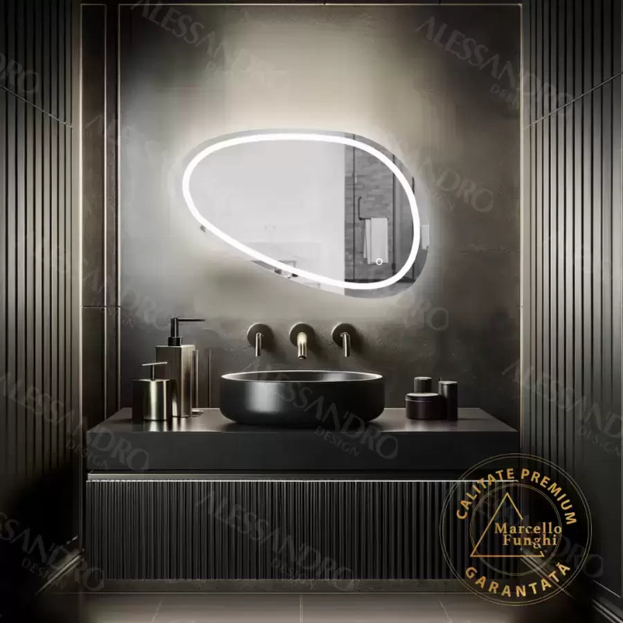 Mirror LED Touch Dissegno Σύστημα DEFRITION 80x45 CM Marcello Funghi Collection