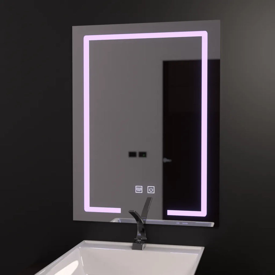 Ορθογώνιος καθρέφτης LED 60x80cm, Touch Vesta, Σύστημα Demister, Dimmable