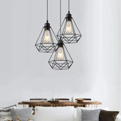 Σχήμα Polust Diamond, Struktur, 3xe27, μαύρο, μέταλλο