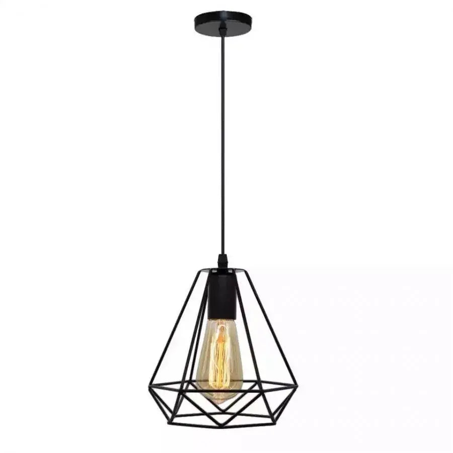 Σχήμα Polust Diamond, Struktur, 1xe27, Black, Metal