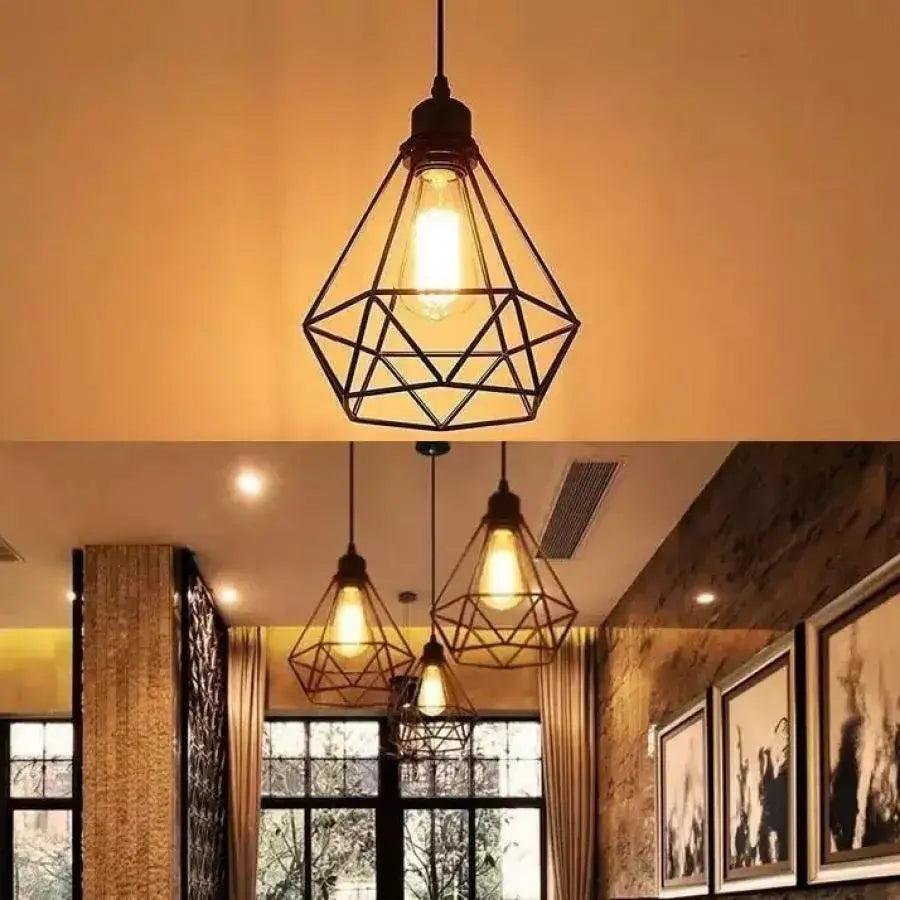 Σχήμα Polust Diamond, Struktur, 1xe27, Black, Metal