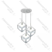 Lustra Cub, Struktur Cluster, 3xe27, White, Metal