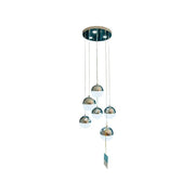 Ο LED Jeremias Pendului με τηλεχειριστήριο, 63W, 2.4GHz, Dimable, Metal, Chrome