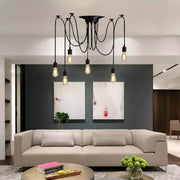 Το Spider Pendul 6*E27, μαύρο, μέταλλο