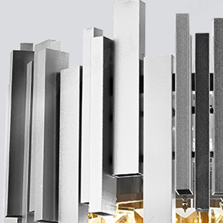 Crystal Blois Petito 3xe14 πολυέλαιος, διάμετρος 30cm, ασήμι, ρυθμιζόμενο ύψος