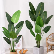 Τεχνητή φυτική διέλευση του παραδείσου (Strelitzia Nicolai), 16 φύλλα, χωρίς γλάστρες, πράσινο 180cm