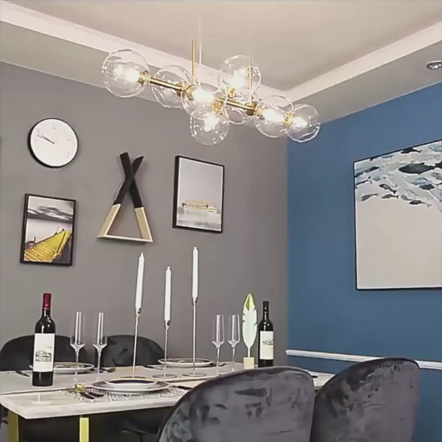 Στρογγυλό, μέτριο grand, 8xe27, χρυσό, μέταλλο