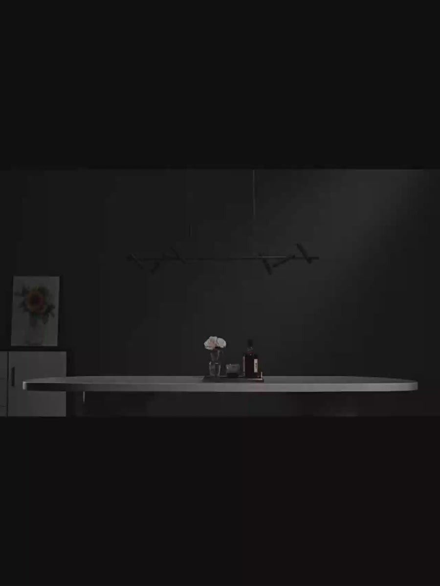 Πολυέλαιος LED με τηλεχειριστήριο Harman, 23W, 6 πηγές, ουδέτερο φως, μαύρο