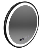 LED Touch Otto Mirror System, ρολόι και θερμοκρασία 80 cm Black Brudged Frame