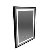 Mirror LED ορθογώνιο 60x80cm Verite Majeste Noir Motion Glow Marcello Ρολόι και θερμόμετρο Dimable