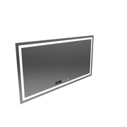 Ορθογώνιο LED Mirror 120x60cm Verite Motionglow Marcellow Dimable Clock Disrosting System