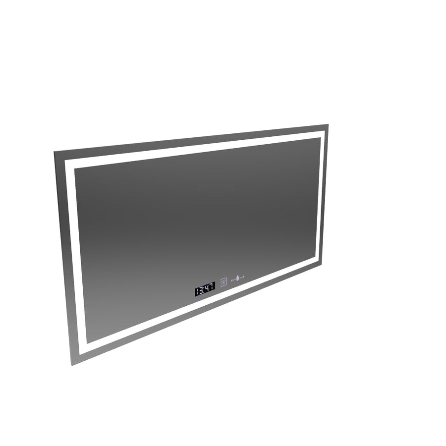 Ορθογώνιος καθρέφτης LED, 120x60cm, Verite MotionGlow Marcello, Σύστημα Demister, Ρολόι & Θερμόμετρο, Ρυθμιζόμενο