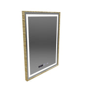Mirror LED ορθογώνιο 60x80cm Verite Royale Gold Motionglow Marcello Dimable Clock Disrosting System