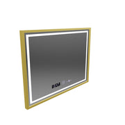LED ορθογώνιο LED Mirror 80x60cm Crystallo Motionglow Marcello Dimable Clock Disrosting System