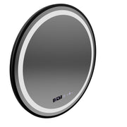Mirror LED Γύρος 70cm Celesti Majesti Noir Motionglow Marcello Σύστημα Defrition Clock & Dimable Θερμόμετρο