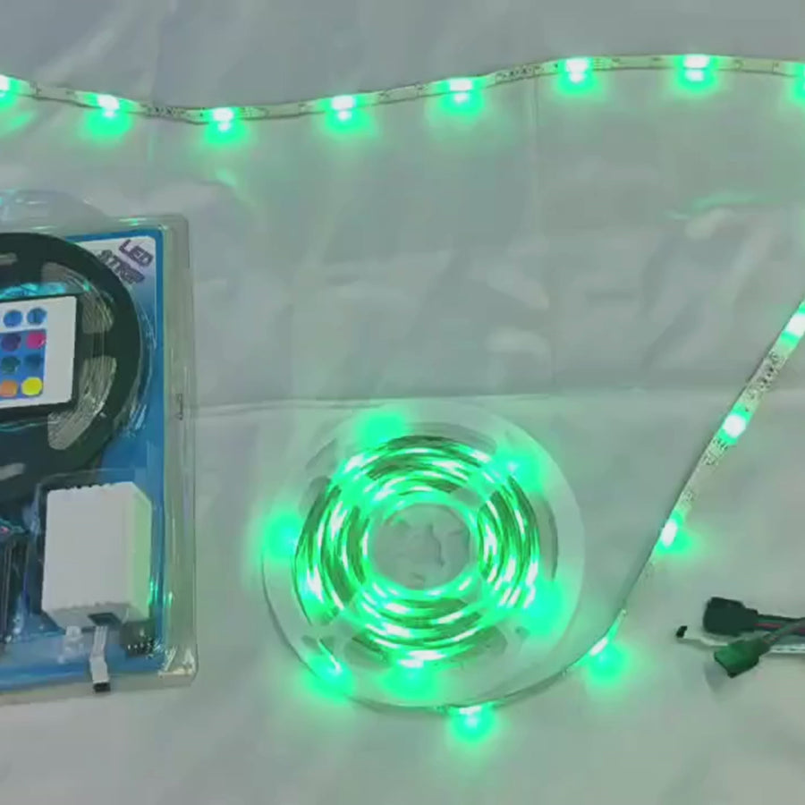 LED Strip Kit 2835 με τηλεχειριστήριο, RGB, 10W/m, 5m, IP44
