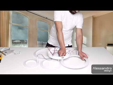 Πολυέλαιος LED με τηλεχειριστήριο BETTY 82W, 6 κύκλοι, κρύο/ζεστό/ουδέτερο φως, ρυθμιζόμενο, λευκό