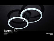 LED πολυέλαιος με τηλεχειριστήριο Betty, 28W, 2 κύκλοι, κρύο/ζεστό/ουδέτερο φως, ασταθές, μαύρο