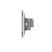Schuko Schuko Socket, βιδωτό τερματικό, γυάλινο πλαίσιο, λευκό, livolo