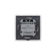 Schuko Schuko Socket, βιδωτό τερματικό, γυάλινο πλαίσιο, λευκό, livolo