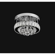 LED Abel Lust, 24W, κρύο/ζεστό/ουδέτερο φως, χρώμιο και κρύσταλλο