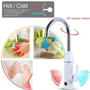 Instant Electric Tap για ζεστό νερό, οθόνη LCD, White, LZ-501x