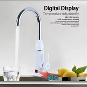 Instant Electric Tap για ζεστό νερό, οθόνη LCD, White, LZ-501x