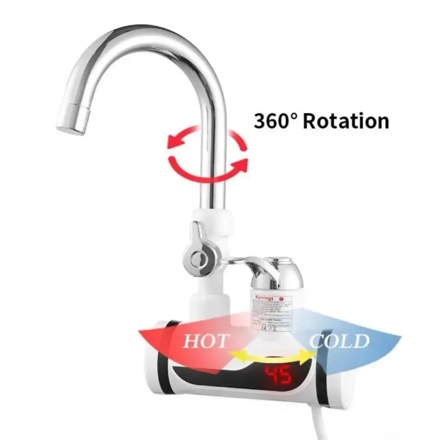Instant Electric Tap για ζεστό νερό, οθόνη LCD, λευκό, LZ010LY