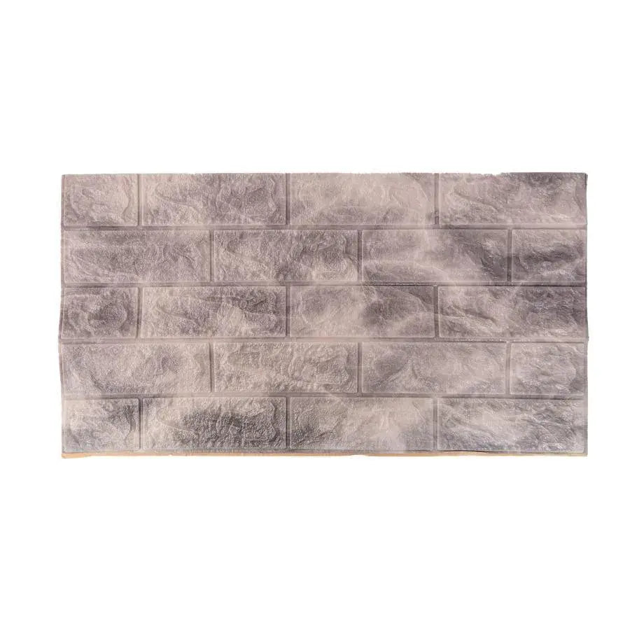 Ρυθμίστε 10D 3D αυτο -επιτυχημένα γκρίζα τούβλα από μαλακό αφρό, 77cm x 70cm x 6mm