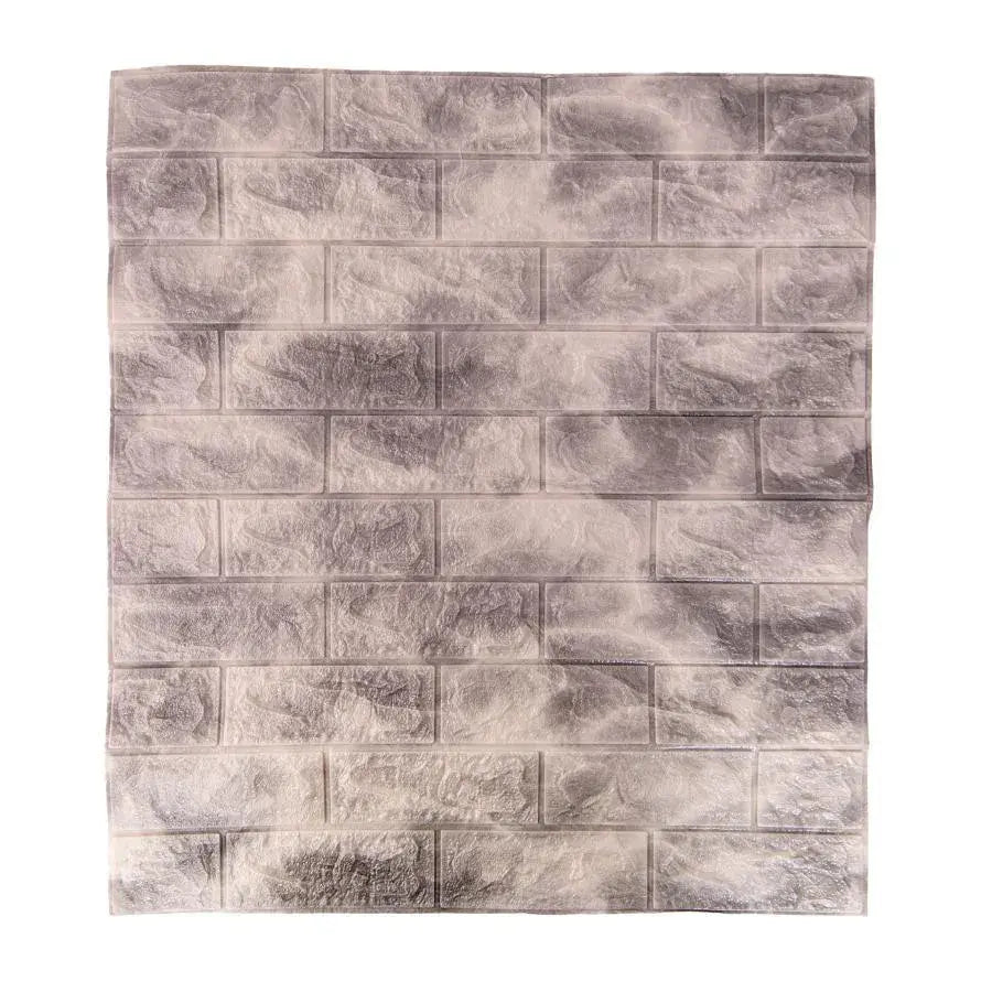 Ρυθμίστε 10D 3D αυτο -επιτυχημένα γκρίζα τούβλα από μαλακό αφρό, 77cm x 70cm x 6mm