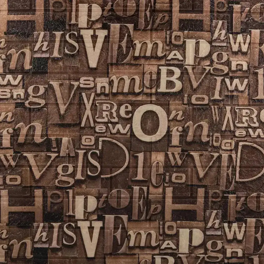 Ρυθμίστε το 10d 3d αυτοκόλλητο καφέ σε μαλακό αφρό, 80cmx70cmx6mm, ανοιχτό καφέ γράμματα