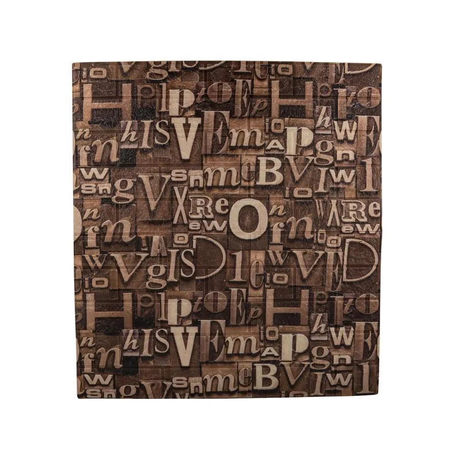 Ρυθμίστε το 10d 3d αυτοκόλλητο καφέ σε μαλακό αφρό, 80cmx70cmx6mm, ανοιχτό καφέ γράμματα