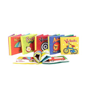 Ρυθμίστε 6 κάρτες σε κλωστοϋφαντουργία με οχήματα, γεωμετρικά σχήματα, οπτικές εικόνες, αριθμούς, ζώα και φρούτα, 6 τεμάχια, κλωστοϋφαντουργικά