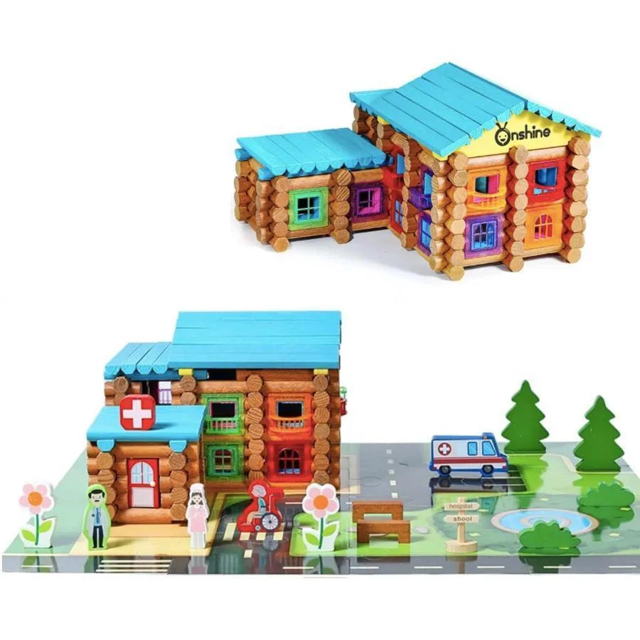Νοσοκομείο τύπου παζλ, 240 κομμάτια, πολύχρωμα, ξύλο