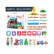 Νοσοκομείο τύπου παζλ, 240 κομμάτια, πολύχρωμα, ξύλο