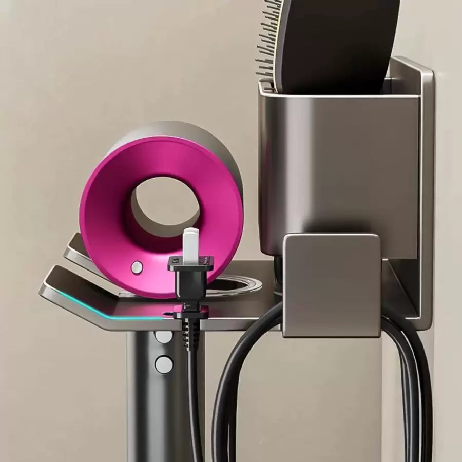 Υποστήριξη Feon και μεταλλικά αξεσουάρ μπάνιου, γκρι